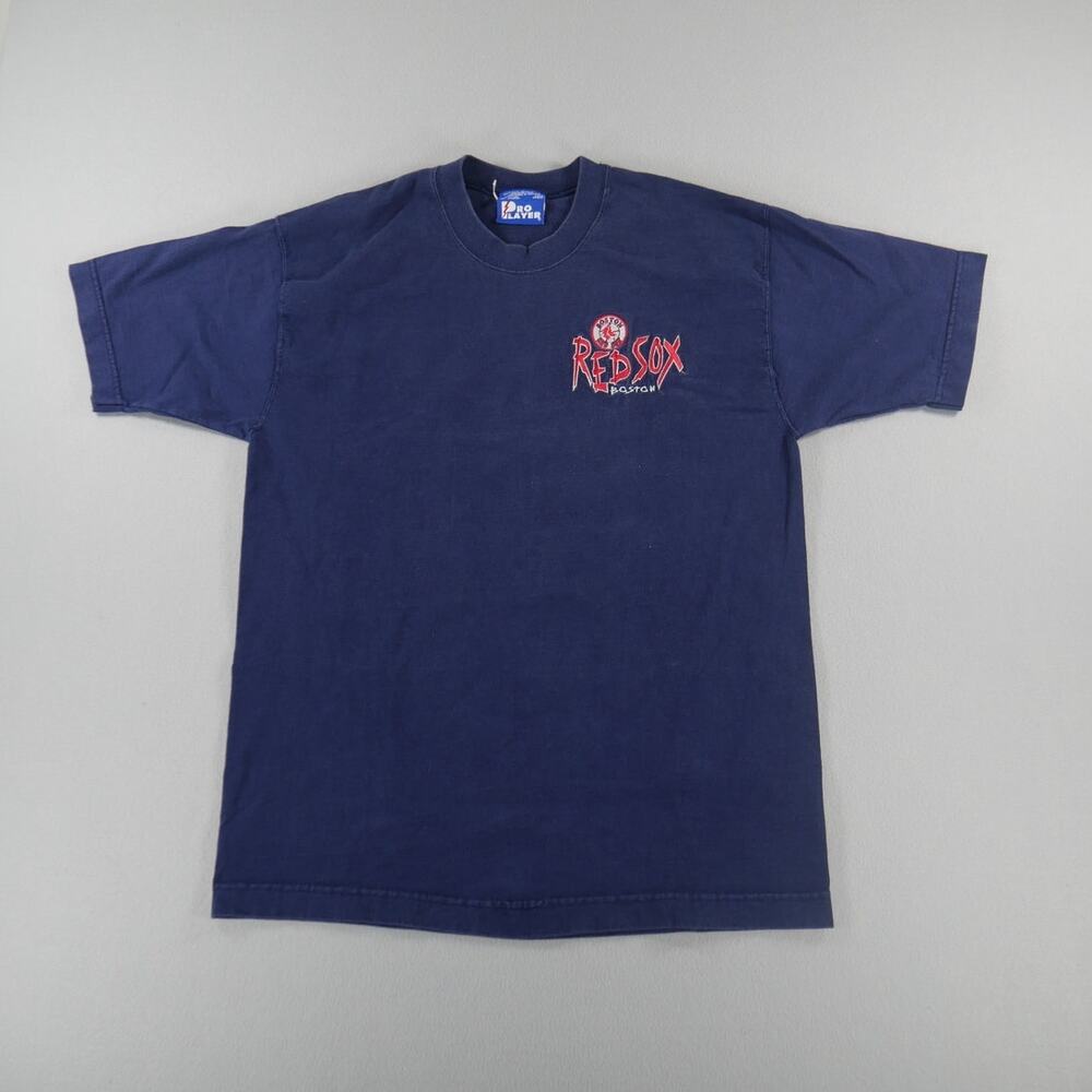 Vintage 90s Pro Player Boston Redsox Logo Embroidered T-Shirt Mens L Made In USA